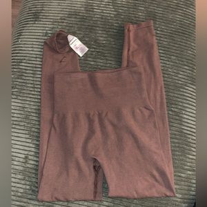 Small ribbed cotton seamless leggings